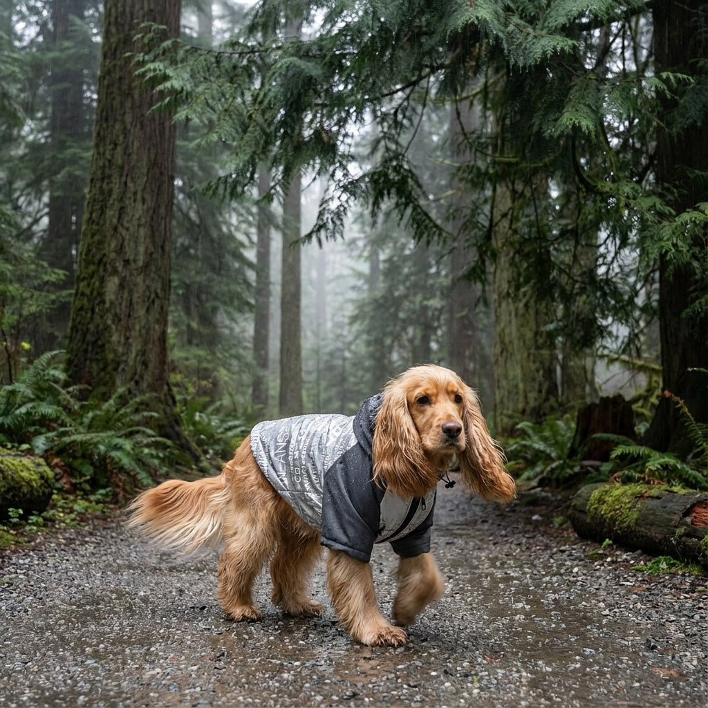 Poker Reflective Dog Raincoat