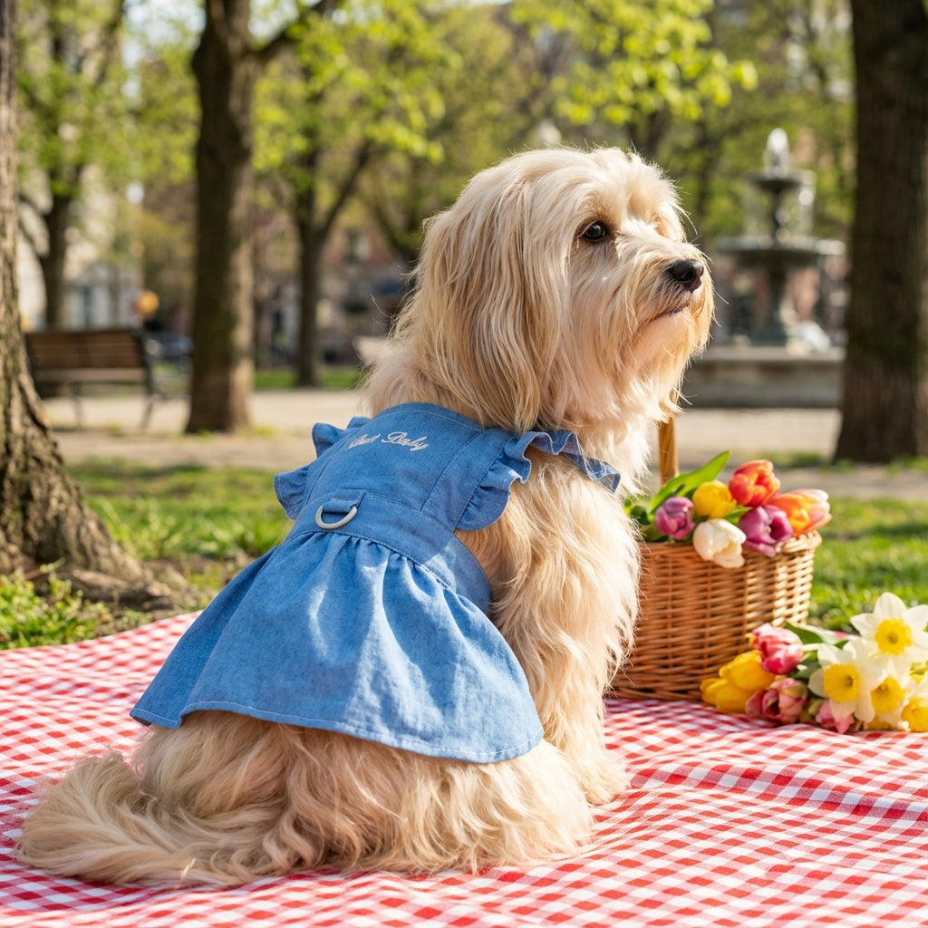 Denim Dog Dress Harness