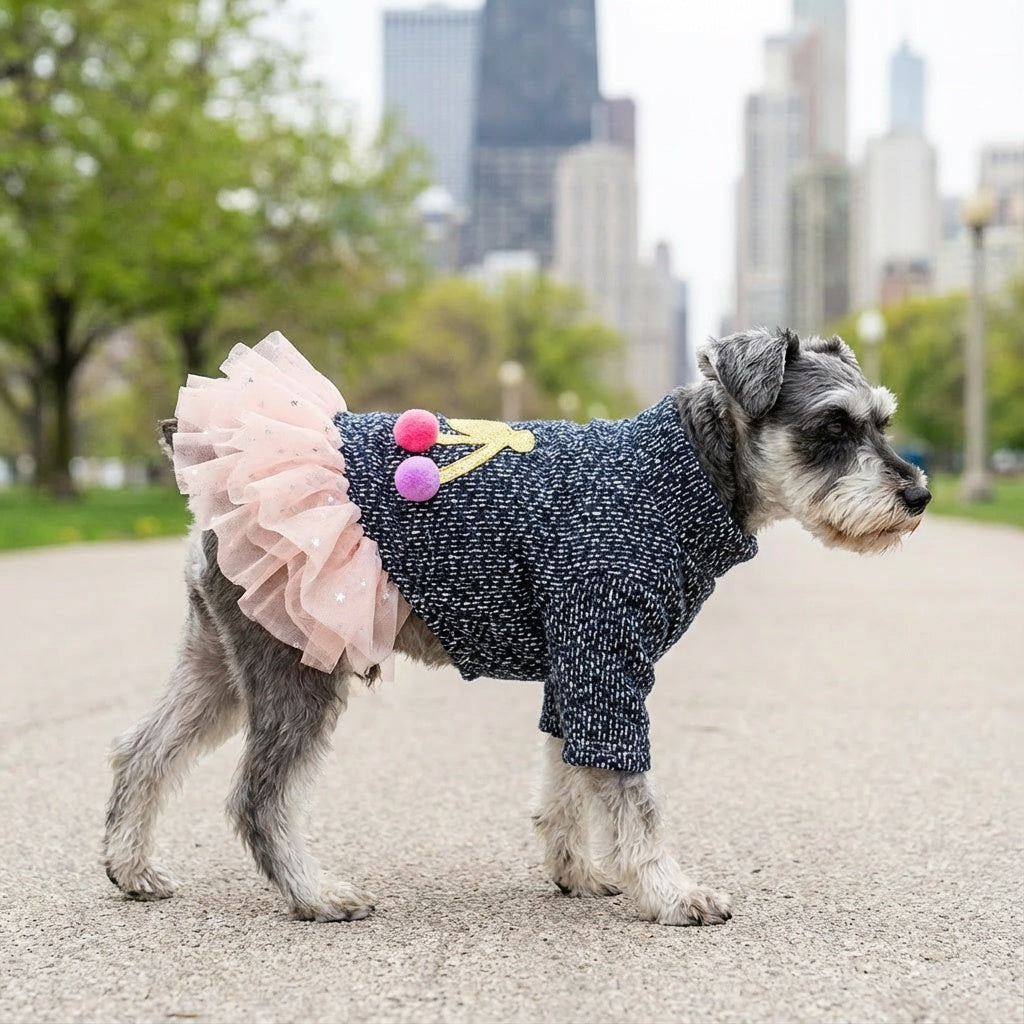 Sweet Cherry Dog Warm Dress