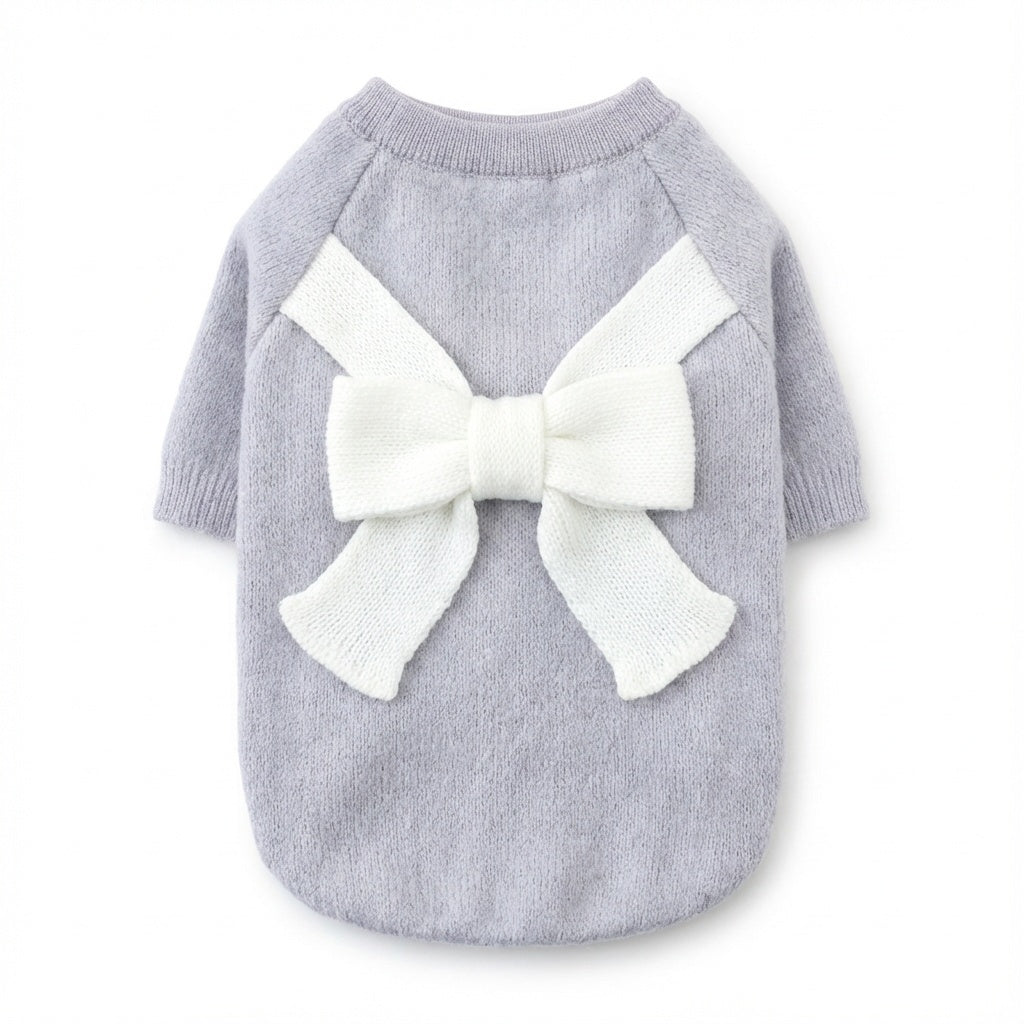 Bowknot Back Knitted Sweater