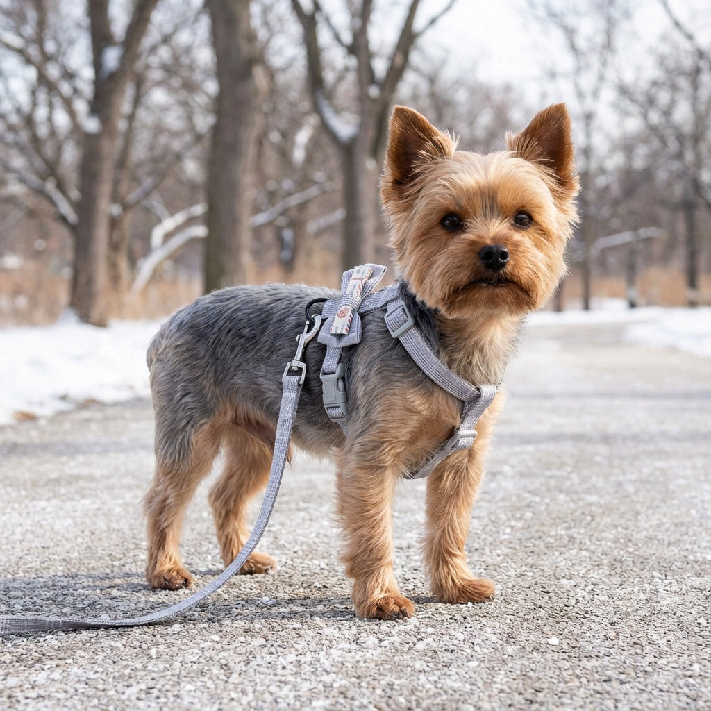 Plaid Bowknot Dog Harness