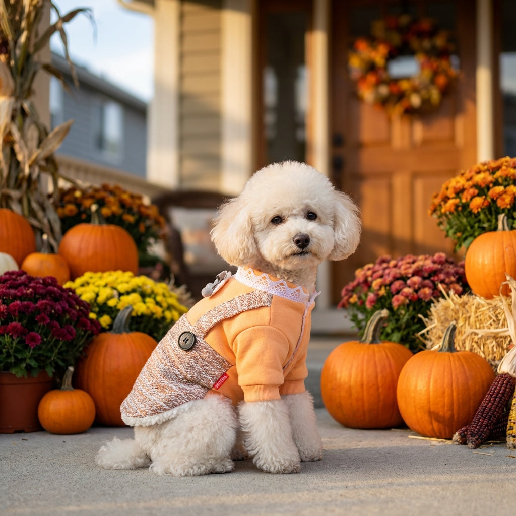 On the Growl Lace Collar Sweater Dress