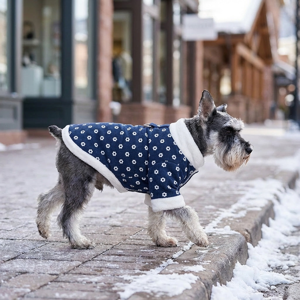 Furry Fiesta Corduroy Winter Dog Coat