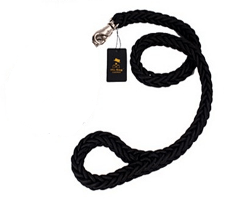 Dogs and Cats Boutique 10 Black / L Heavy Duty Metal Clasp Braided Dog Leash