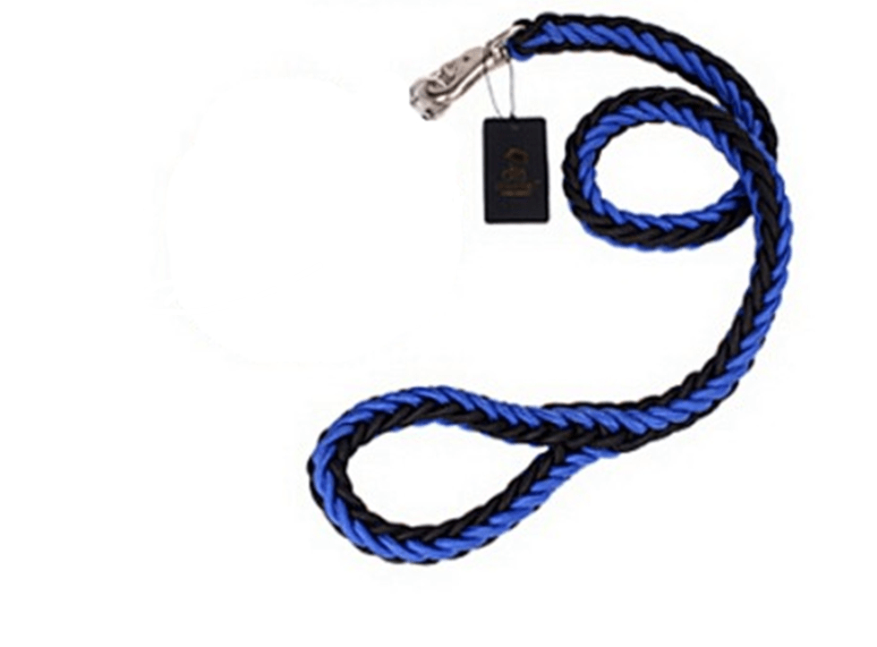 Dogs and Cats Boutique 10 Blue Black / S Heavy Duty Metal Clasp Braided Dog Leash