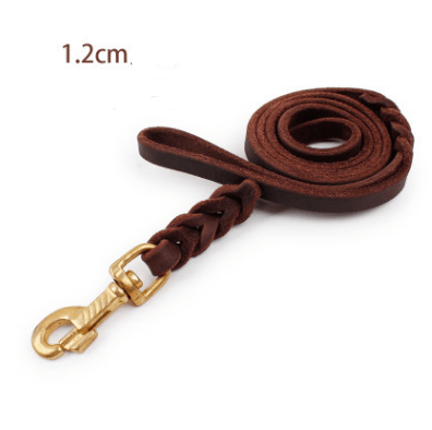 Dogs and Cats Boutique 10 Brown / 12MMx270CM Super Soft Leather Dog Leash for Large Dogs