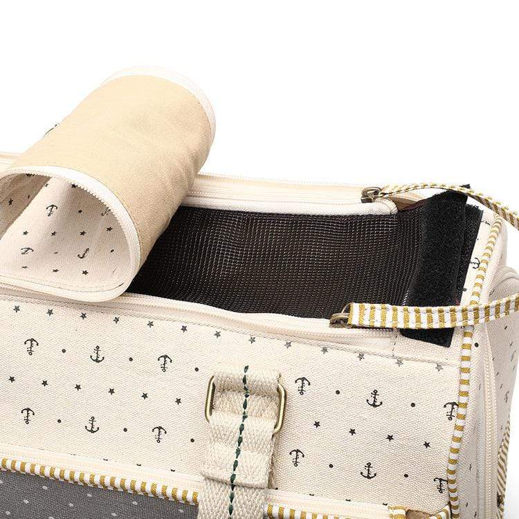 Dogs and Cats Boutique 13 White / 40x21x30cm Anchor Pet Canvas Carrier Bag