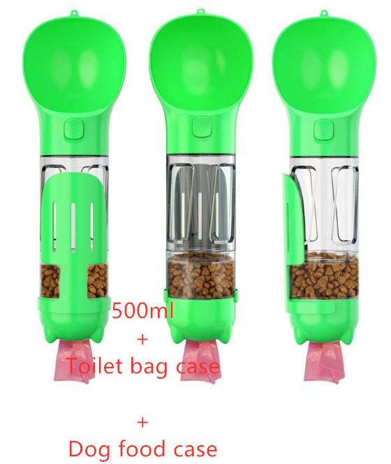 Dogs and Cats Boutique 14 Green / 500ml Set Outdoor Portable Pet 3 in 1 Water Bottle