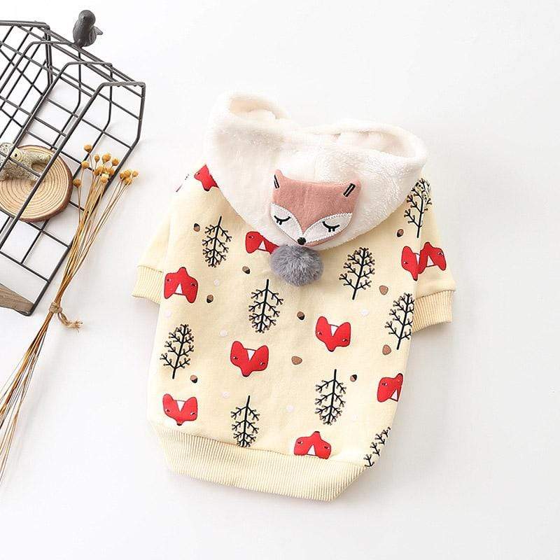 Dogs and Cats Boutique 2 Beige / M Christmas Tree Printed Dog Top