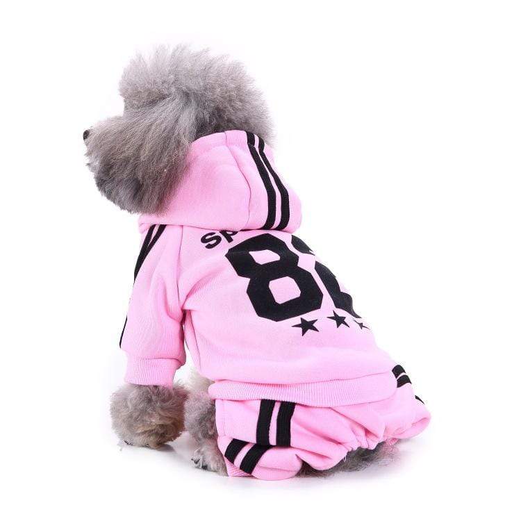 Dogs and Cats Boutique 2 Pink / S Sporty Dog Tracksuit