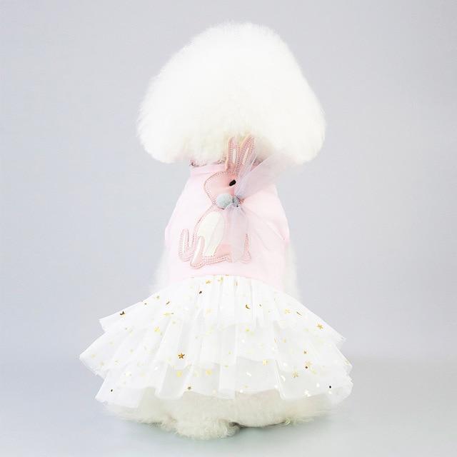 Dogs and Cats Boutique 2 pink3 / XS Love Embroidered Dog Dress