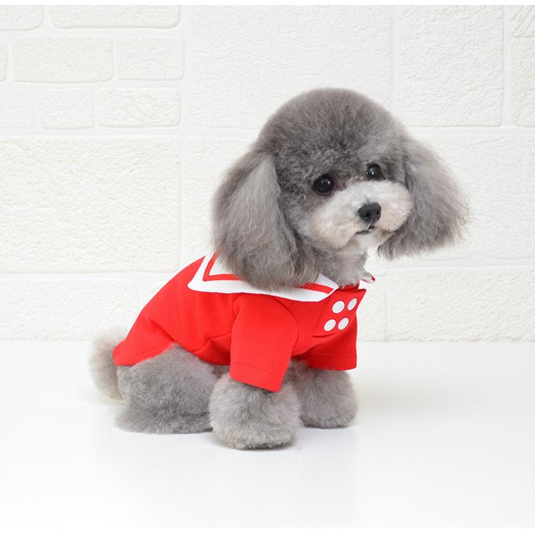 Dogs and Cats Boutique 3 Red / M Sailor Suit Dog T-Shirt