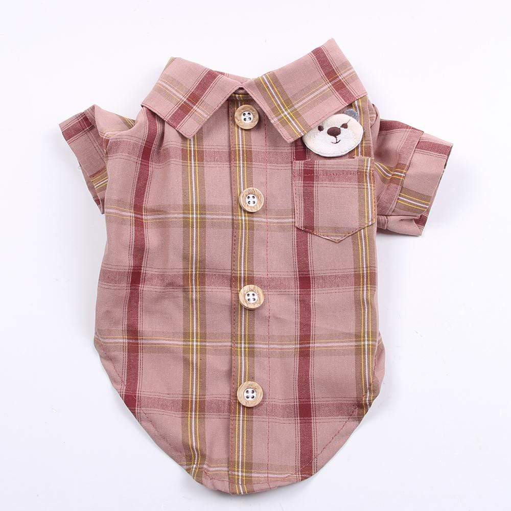 Dogs and Cats Boutique 3 Teddy Plaid Dog Shirt