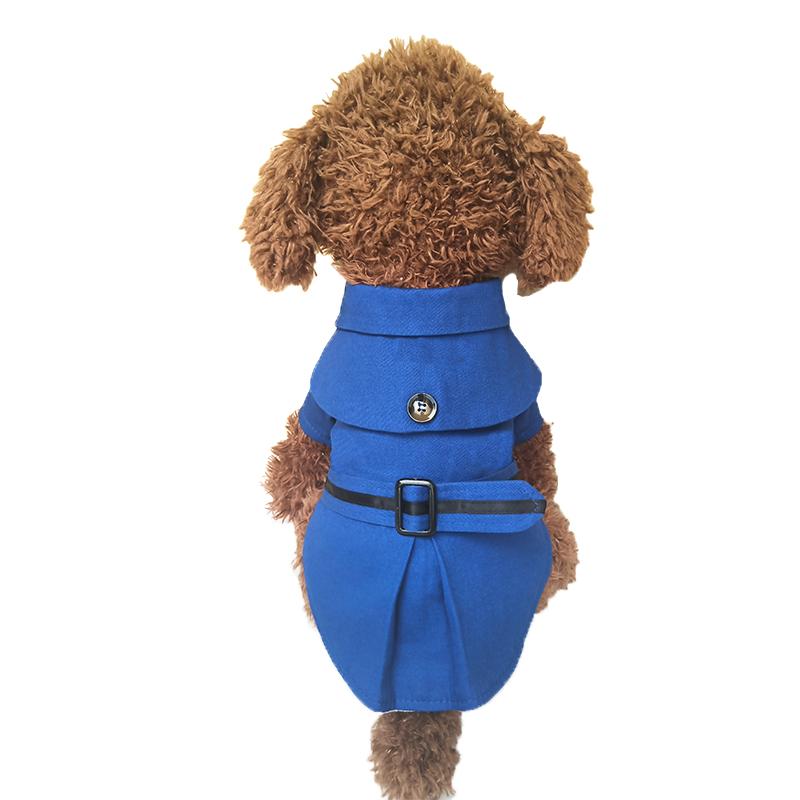 Dogs and Cats Boutique 5 Blue / XL Teddy Dog Trench Coat