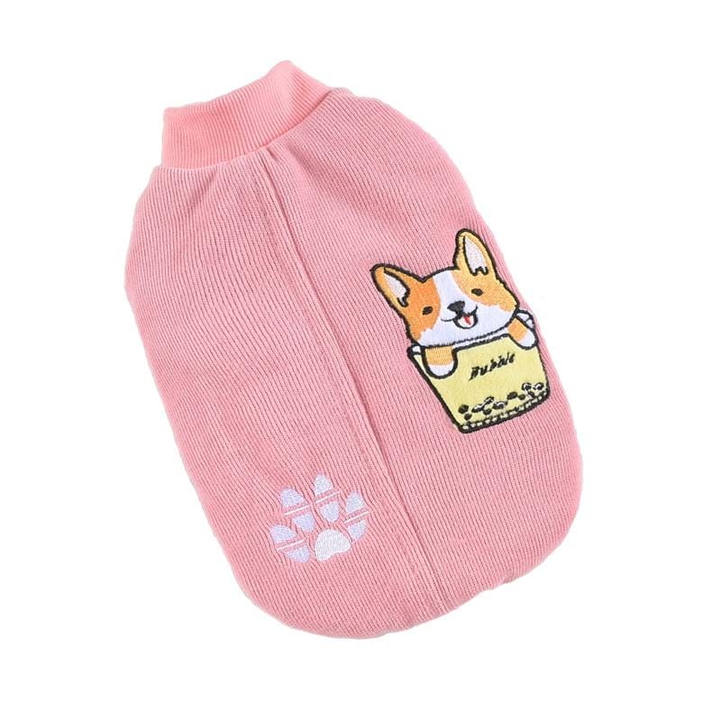 Dogs and Cats Boutique 6 Pearl Milk Tea Corgi Sweater