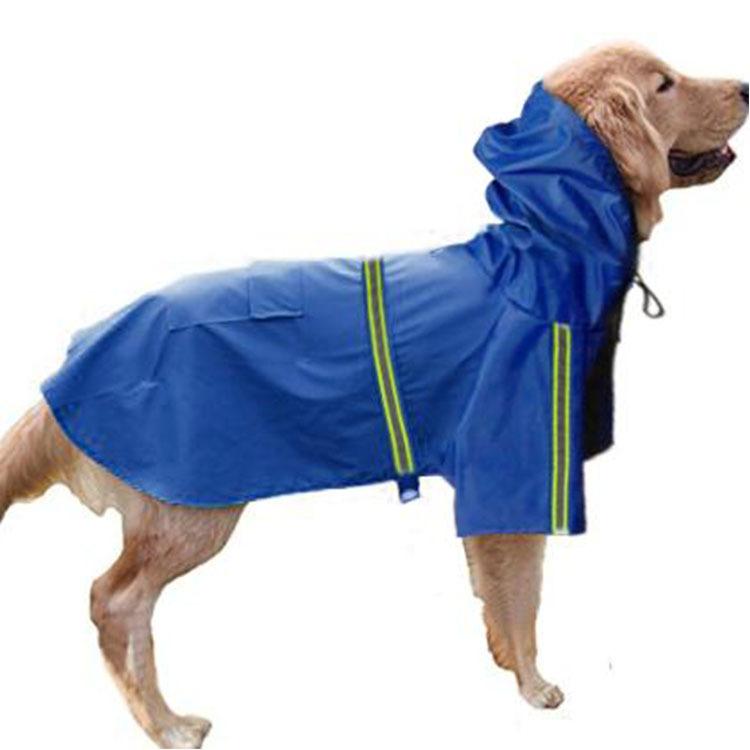 Dogs and Cats Store 1 Blue / 5XL Reflective Waterproof Dog Raincoat